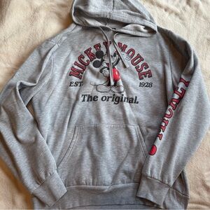 Disney Gray and Red Mickey Mouse Sweater